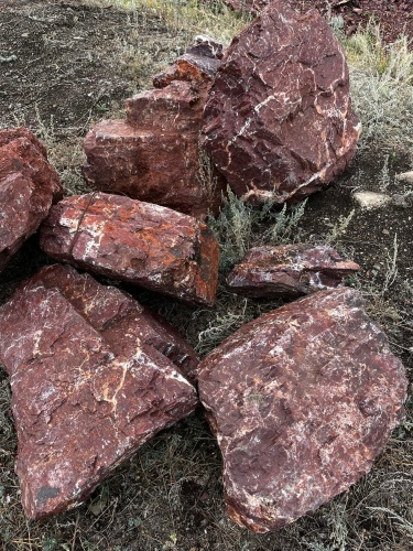 Ландшафтные глыбы красно-фиолетовые 200-1000 килограмм купить в Барабинске