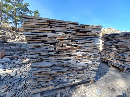 Плитняк златолит серебристый для фасада купить в Барабинске