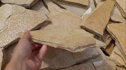 Плитняк златолит жёлтый для цоколя купить в Барабинске