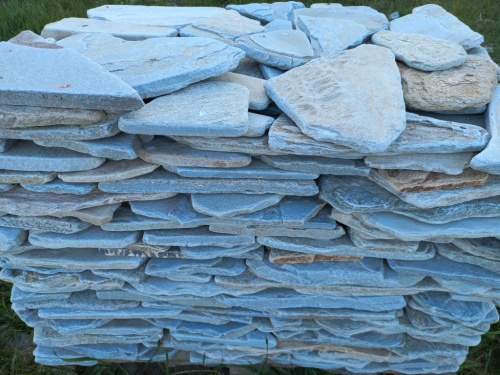 Плитняк златолит зелёный галтованный для цоколя купить в Барабинске